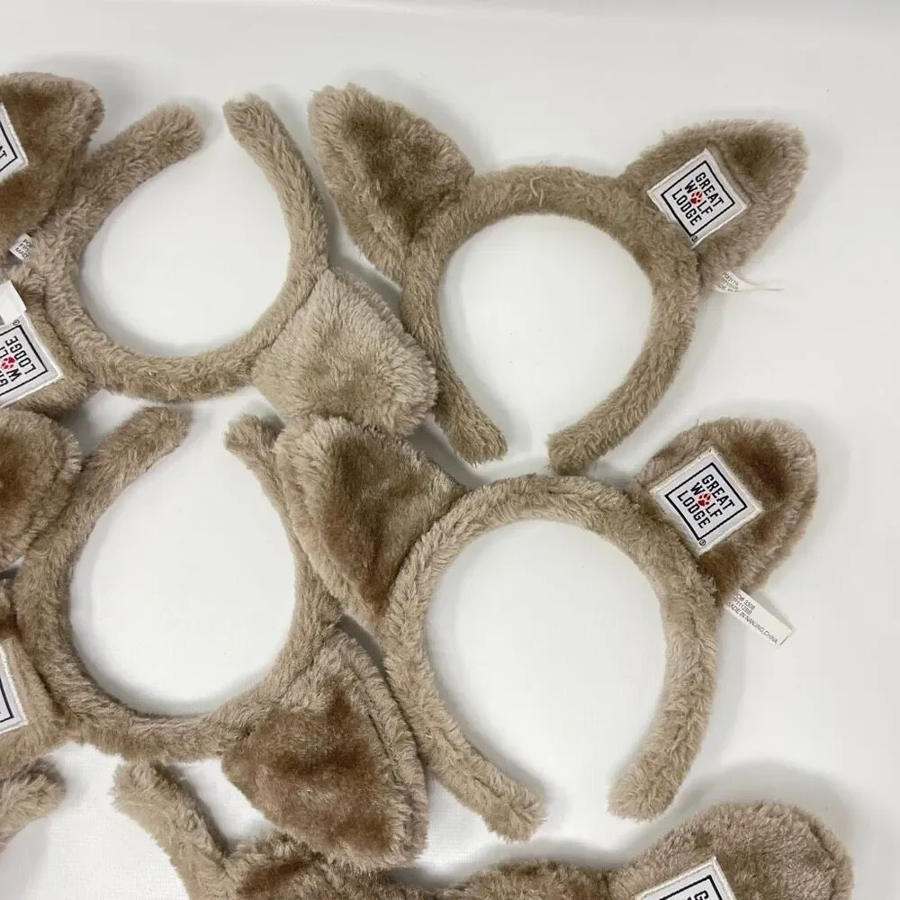 Great Wolf Lodge Wolf Ears Lot of 9 Headbands Gray Souvenir Wolfie Dress Up